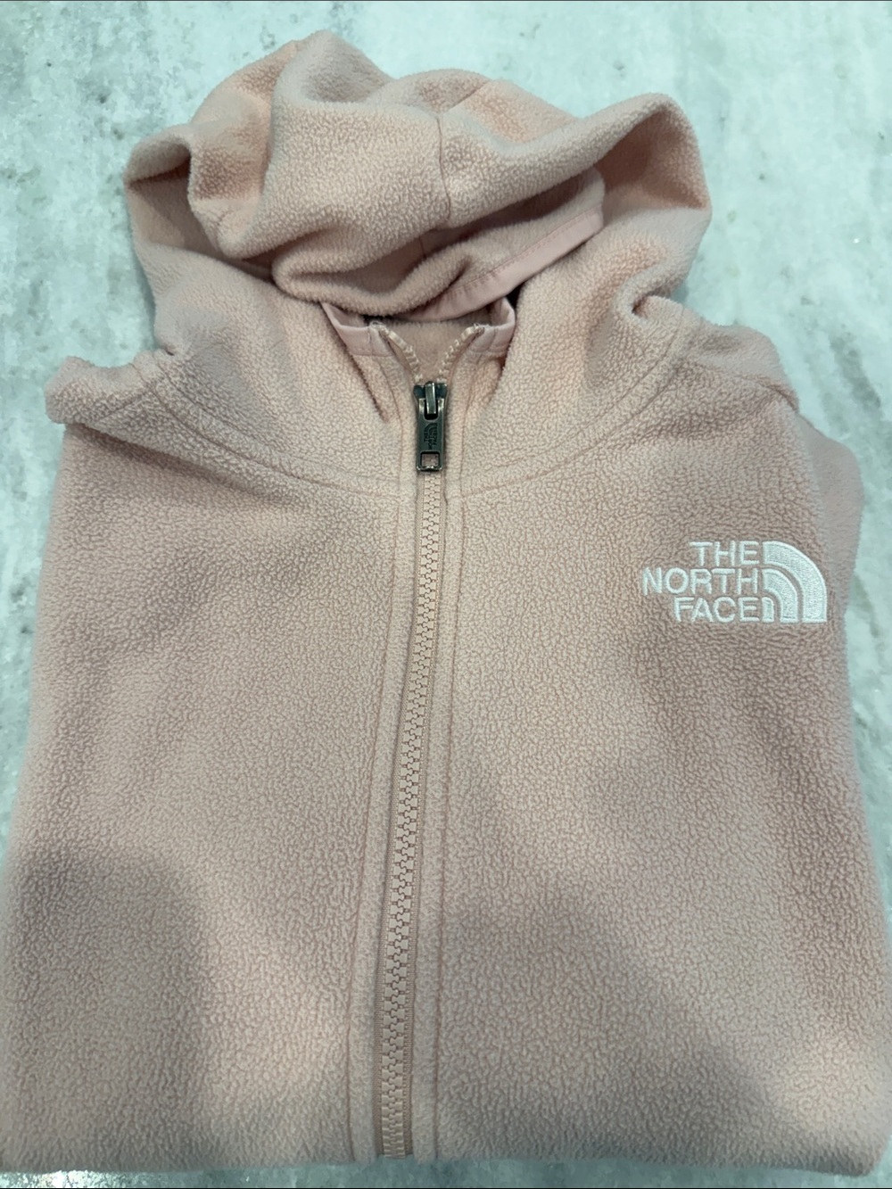 The North Face Blush Pink Fleece Full-Zip Hoodie